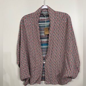 NWOT Umgee Tribal Geometric Patterned Kimono Size S/M Boho Lightweight